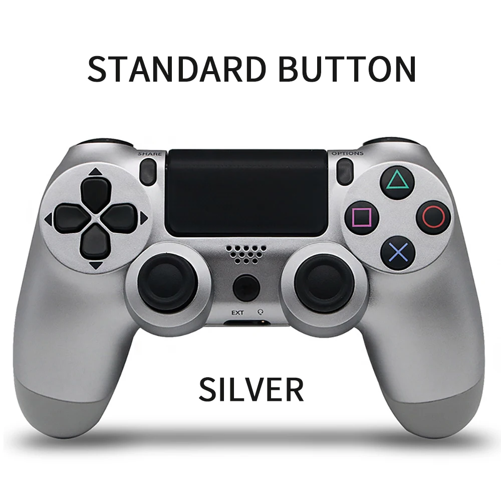 Bluetooth Беспроводной джойстик для PS4 контроллер подходит для Игровые приставки 4 консоль для Игровые приставки Dualshock 4 геймпад для PS3 консоли геймпад джойстик для gamepad геймпад для пк для PS4 - Цвет: type2 Silver