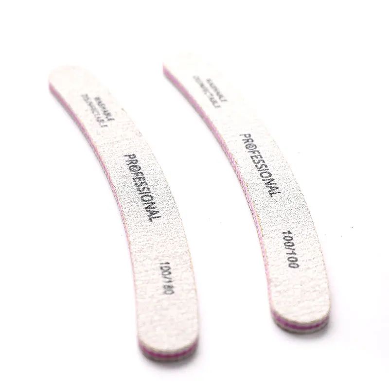 

10Pcs/Set 100/100 100/180 Sandpaper Nail File For Gel Nails Professional Manicure Double-Sided Set
