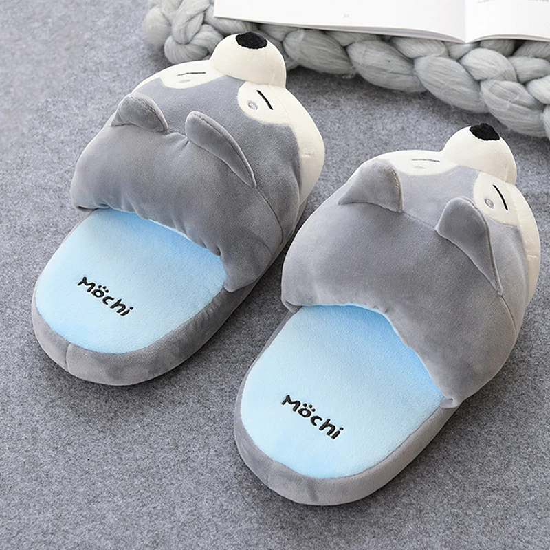 Cute Cartoon Girls Slippers home women Winter Plush Unisex Slippers Dog Women Slippers Indoor Suede 2021 New arrivals