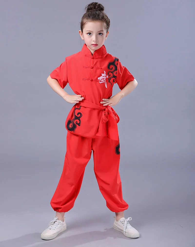 Традиционный китайский комплект одежды Wushu для мальчиков и девочек детская форма