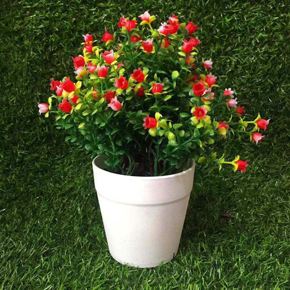 New 1pc Artificial Flower Grass Plant Pot Bonsai Home Balcony Furniture Desktop Decor | Дом и сад