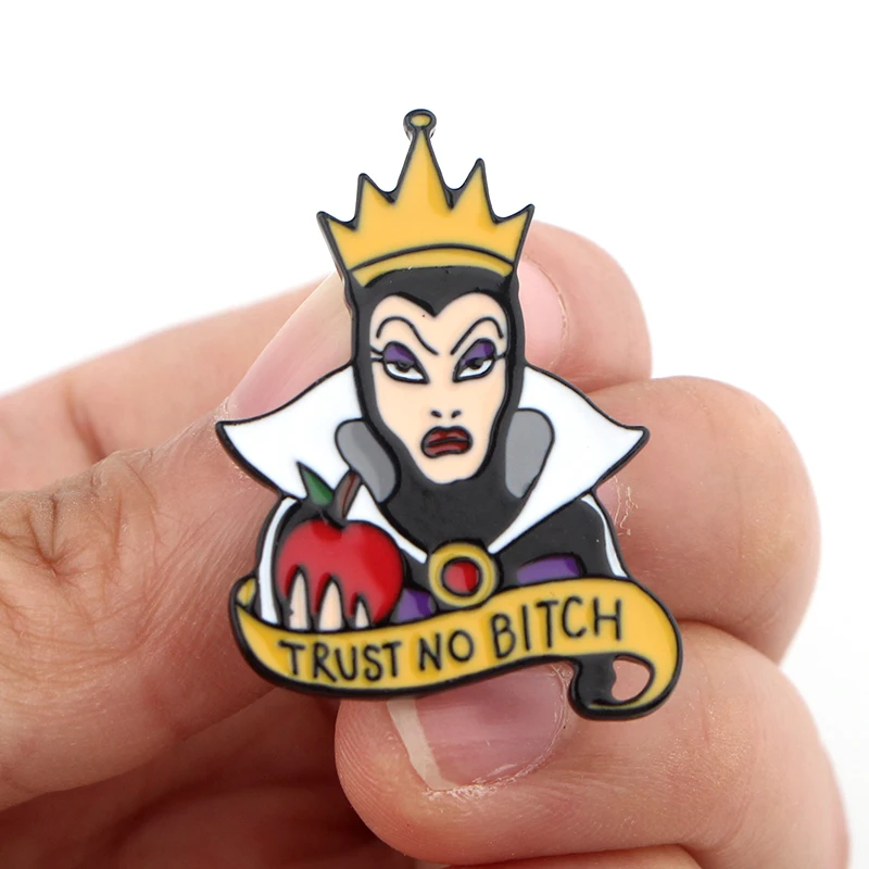 Эмалированные булавки LB2090 от злого королевы броши в виде яблока значки на лацкан