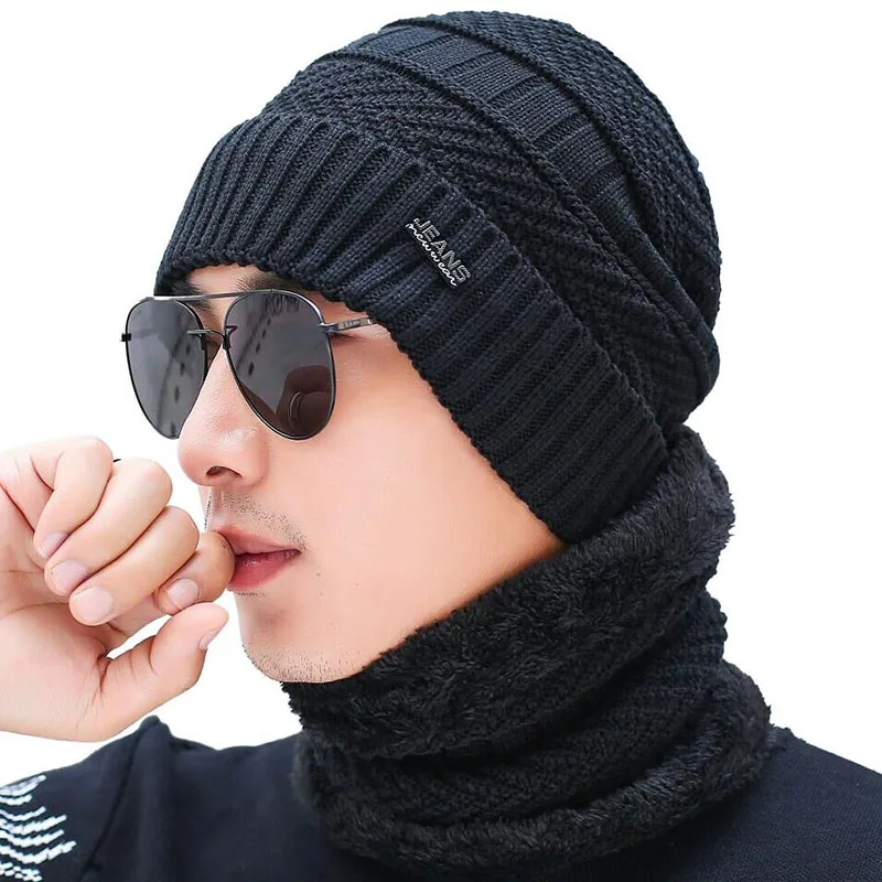 2019 новая зимняя шапка маска вязаные шапки для женщин обувь на теплом меху Лыжная