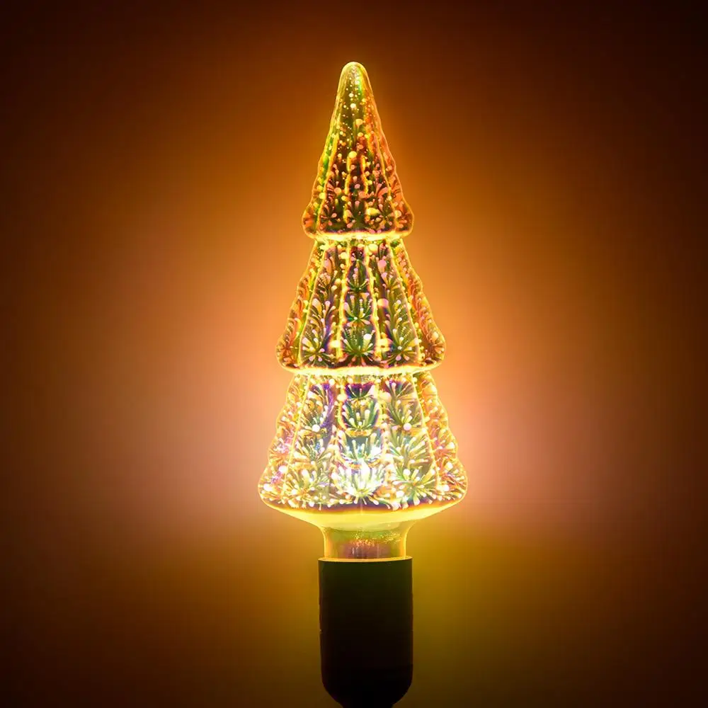 

3D Decoration LED Bulb E27 6W 85-265V Vintage Edison Light Bulb Star Fireworks Lamp Holiday Night Light Novelty Christmas Tree