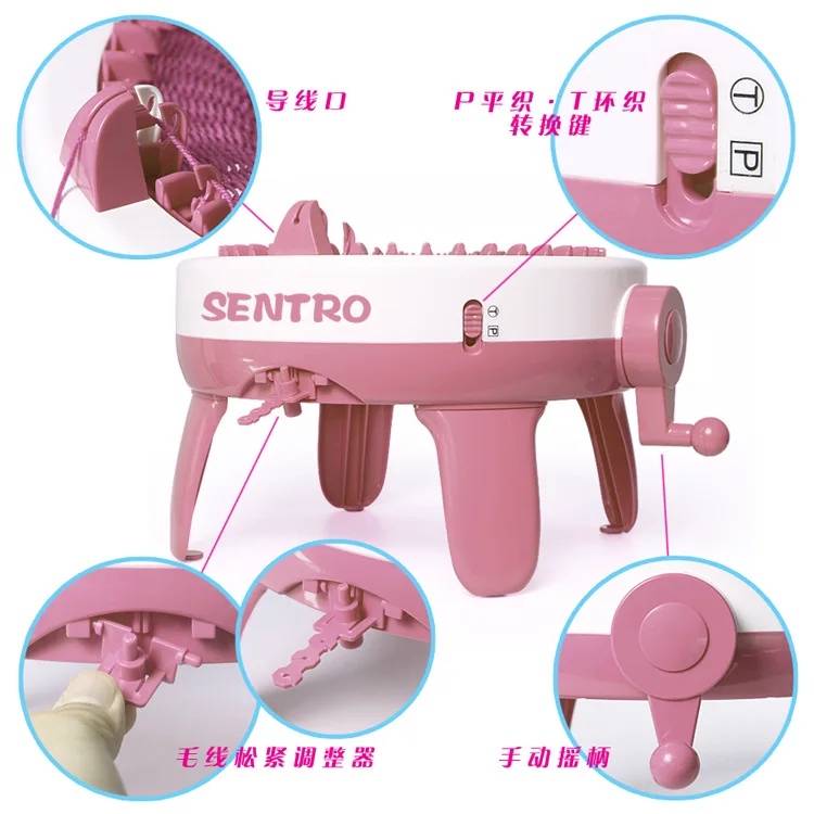 Машинка для вязания шерсти ручной работы 40 спиц цилиндрический шерстяной