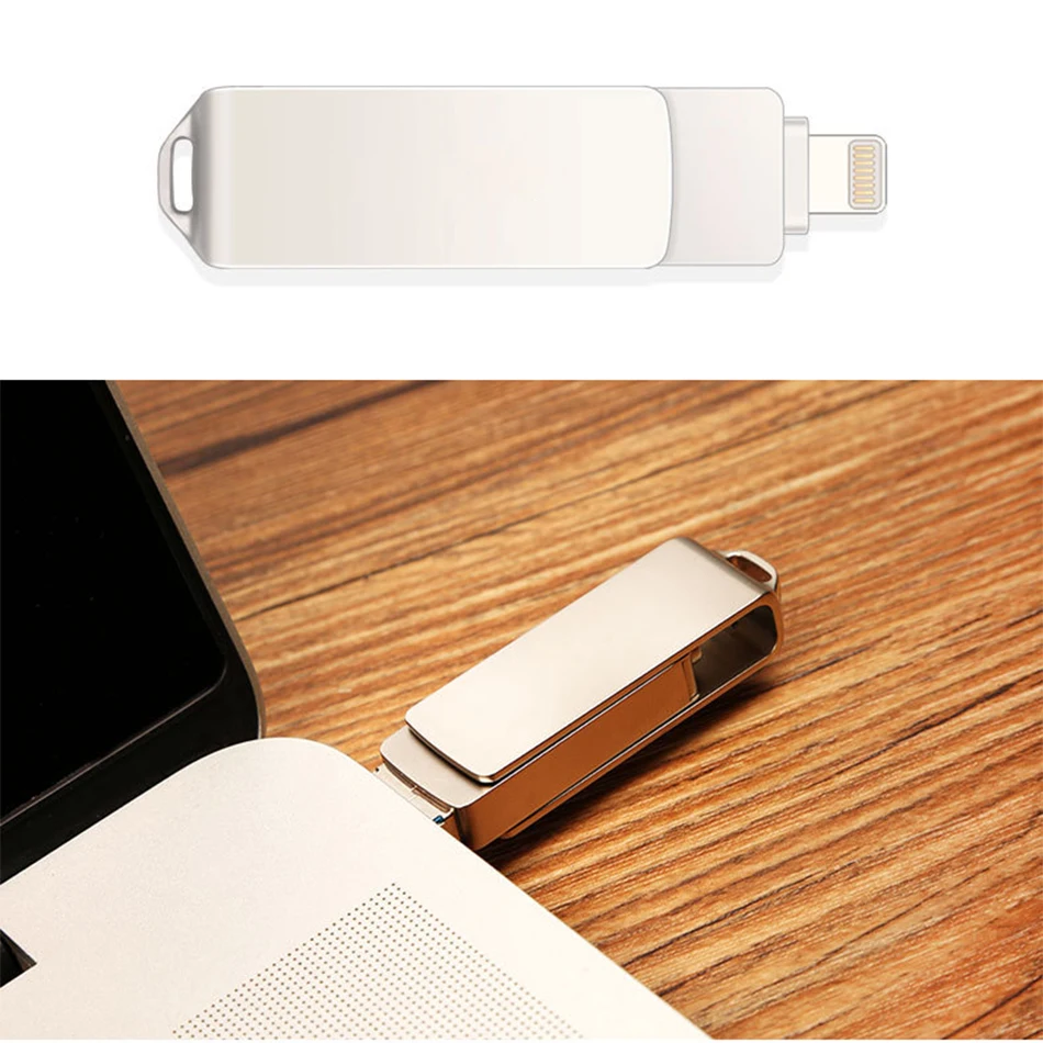 Сверхзвуковой USB флеш-накопитель для iphone 3 в 1 USB3.0 металлическая карта памяти