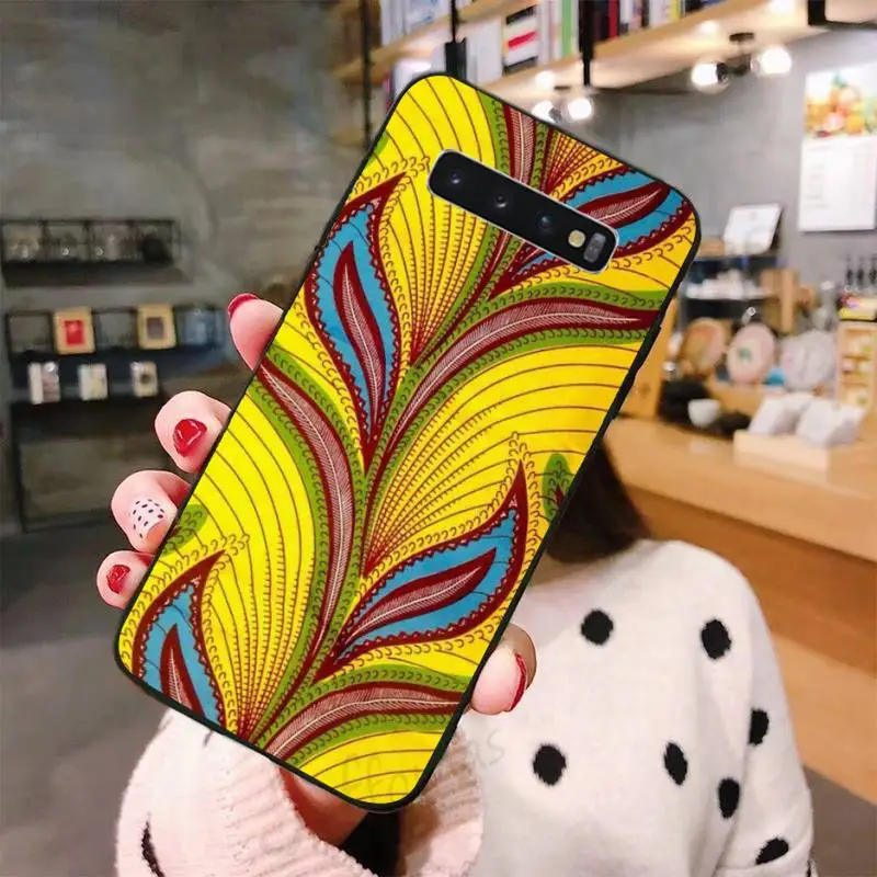 

African style fabric print Phone Case For Samsung A50 A51 A71 A20E A20S S10 S20 S21 S30 Plus ultra 5G M11 funda shell