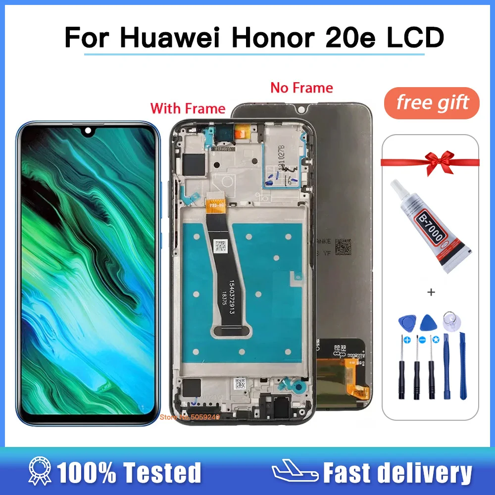 

Display for Huawei Honor 20e HRY-LX1T LCD Touch Screen With Frame Replacement Digitizer LCD For Honor 20e 20 e Screen 6.21inch
