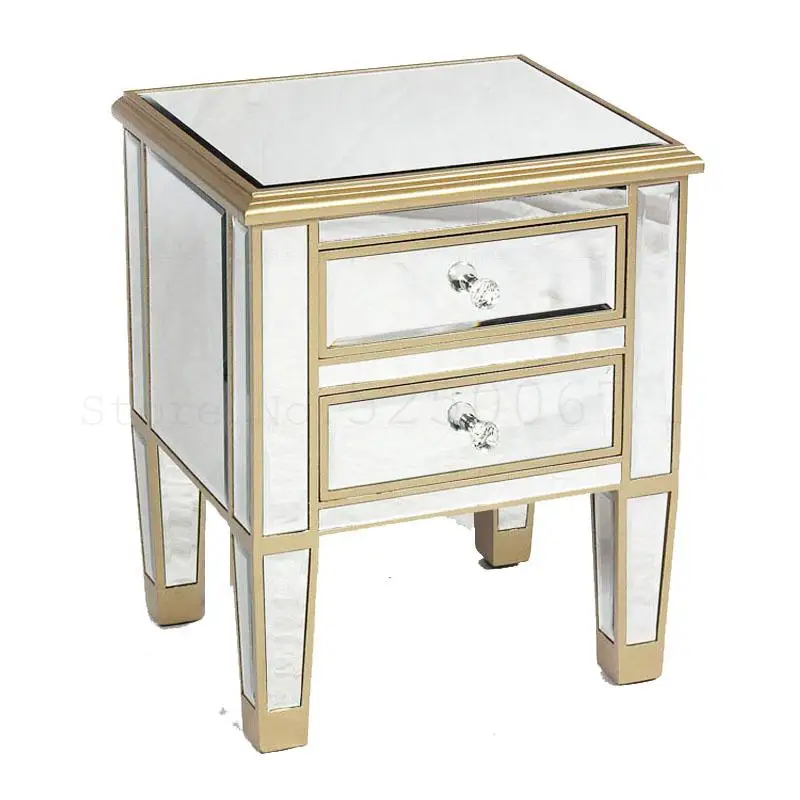 Неоклассическая и постмодернизированная мебель зеркальный прикроватный шкаф