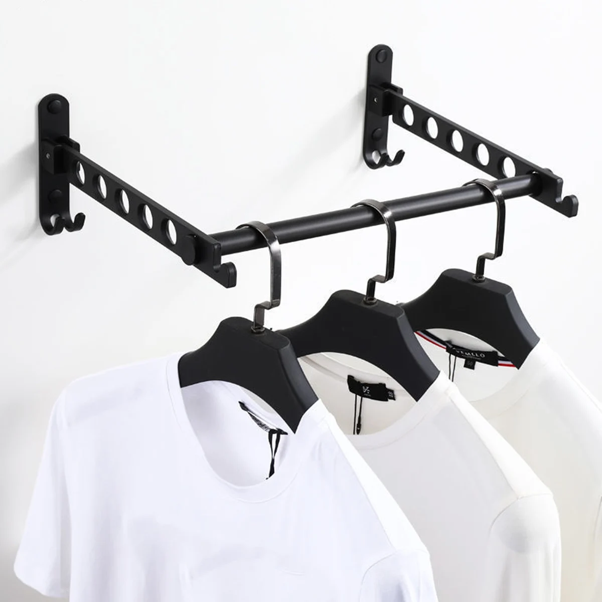 

Folding Clothes Hanger Foldable Rack Wall Mounted Dryer Holder Closet Storage Organizer Coat Rack Laundry Hanger