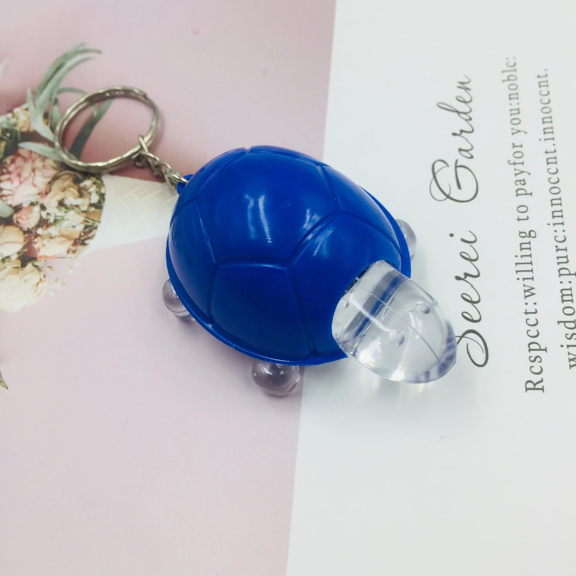 

LED flash tortoise light double flash key chain bag mobile phone pendant party gifts toys