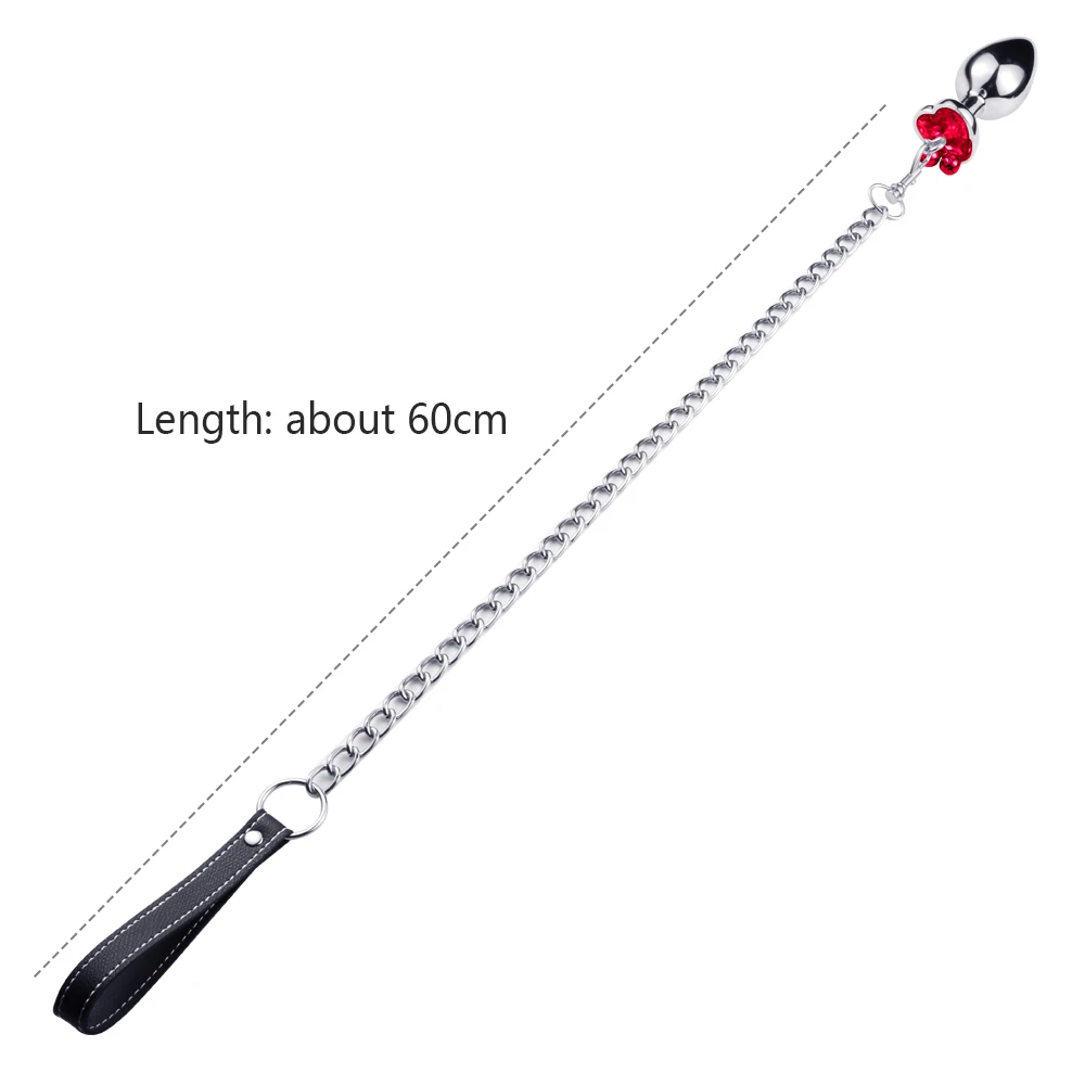 3 размера металлический кристалл Анальная пробка сердце/круглая форма база с