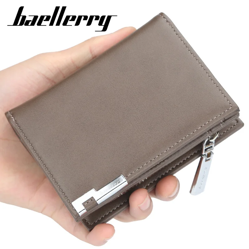 Короткий вертикальный мужской кошелек Baellerry с отделением для монет, мужской кошелек, многофункциональная сумка для карт, складной кошелек н... от AliExpress WW