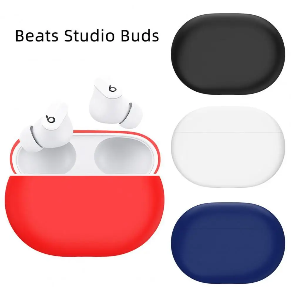

Protective Cover Dust-proof Non-fading Soft Bluetooth Earphone Resilient Protective Skin for Beats-Studio Buds