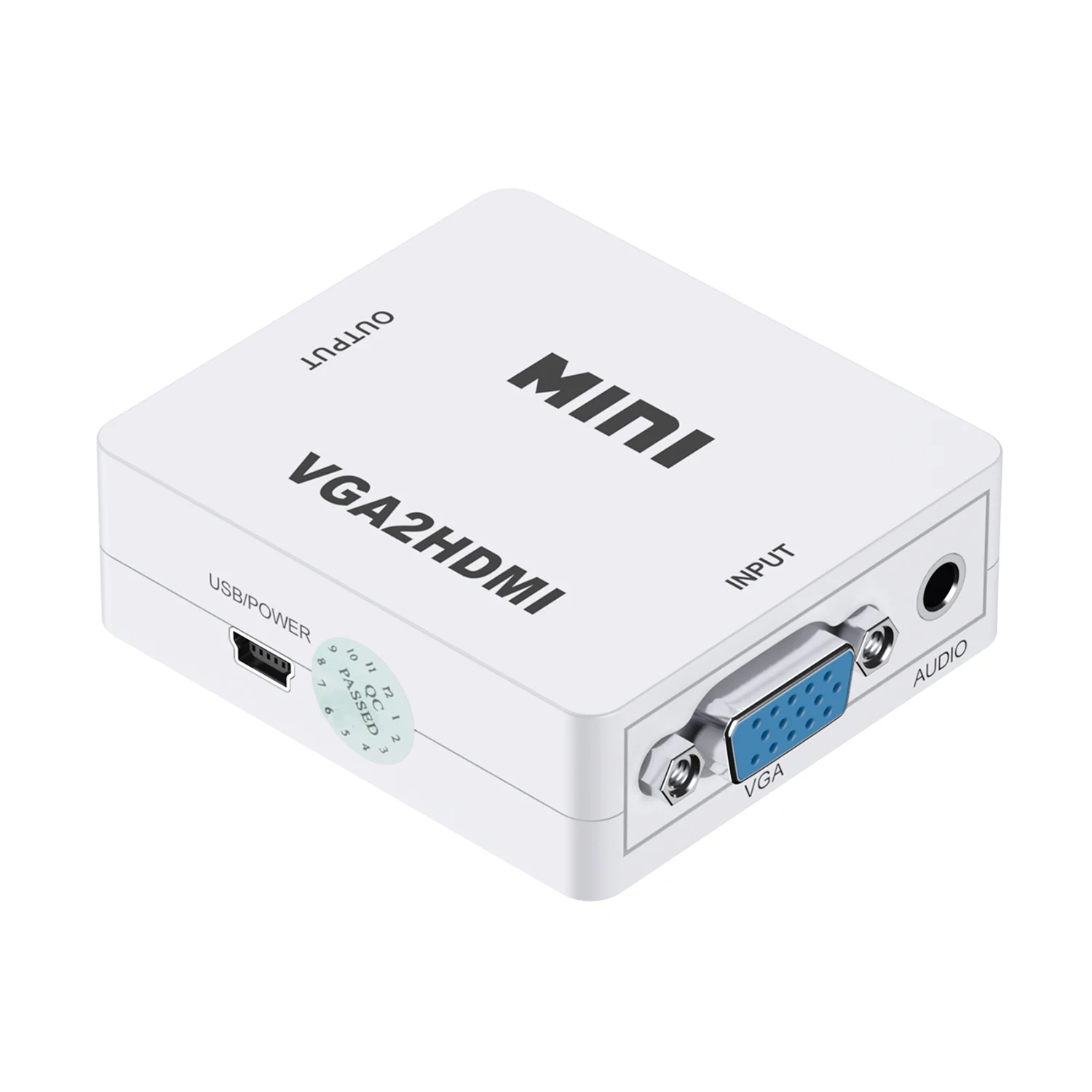 

1080P Мини-преобразователь из VGA в HDMI VGA2HDMI конвертер пластиковый чехол