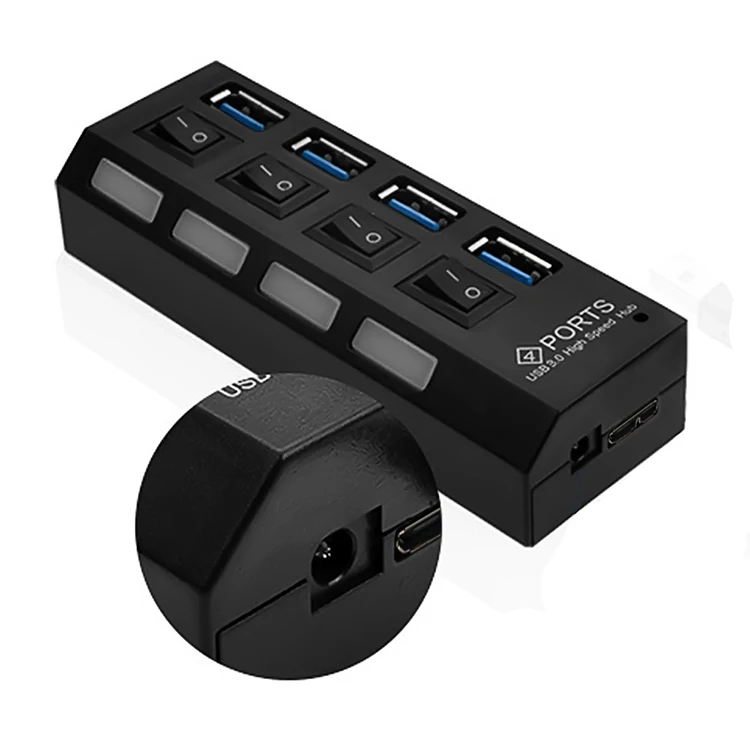 4 порта USB 3,0 разветвитель usb-хаб для настольного ноутбука usb-хаб 3,0 Настольный разветвитель USB3.0 концентратор док-станция Мульти USB ПК Компьютерные аксессуары