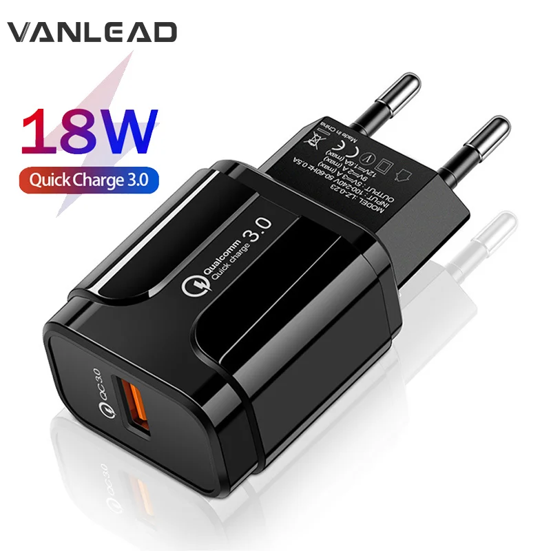 Быстрая зарядка 3 0 USB зарядное устройство 18 Вт QC быстрое EU US Plug адаптер настенное