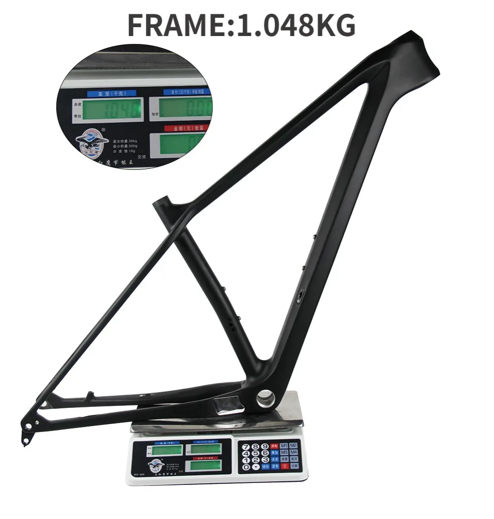 

Spcycle 29er Full Carbon Fiber MTB Frame Fork 29 Boost Carbon Mountain Bike Frameset With 110*15mm Rigid Fork