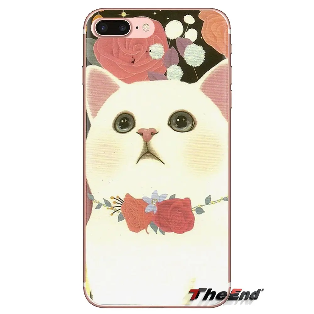 Для iPhone XS Max XR X 4 4S 5 5S 5C SE 6 6S 7 8 плюс samsung Galaxy J1 J3 J5 J7 A3 A5 кошка Jetoy прозрачные мягкие
