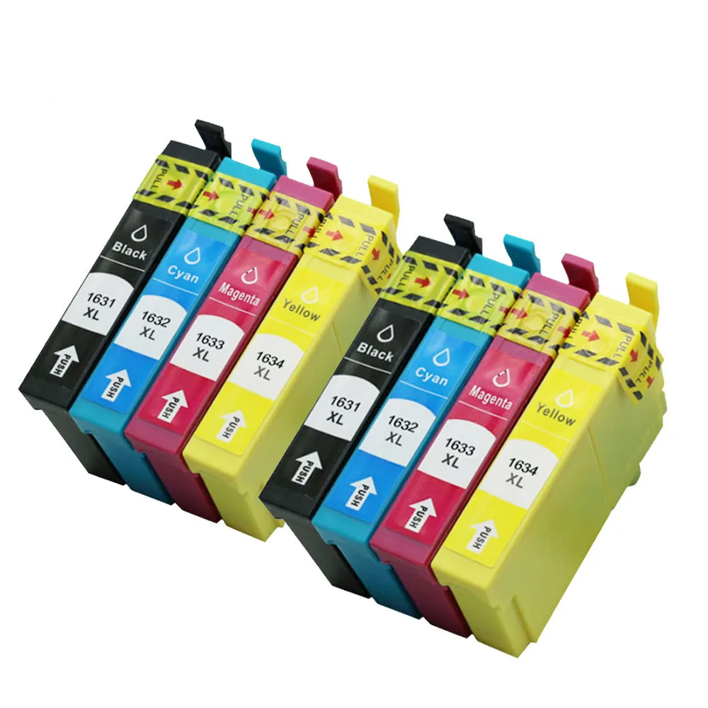 

Совместимый чернильный картридж T1631 1632 1633 для принтера Epson WF-2010W WF-2520NF E1631 E1632 E1633 E1634 T1636 (8PK)