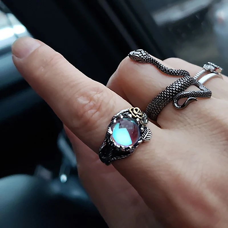 Готические винтажные кольца для женщин ювелирное изделие на Хэллоуин Женское