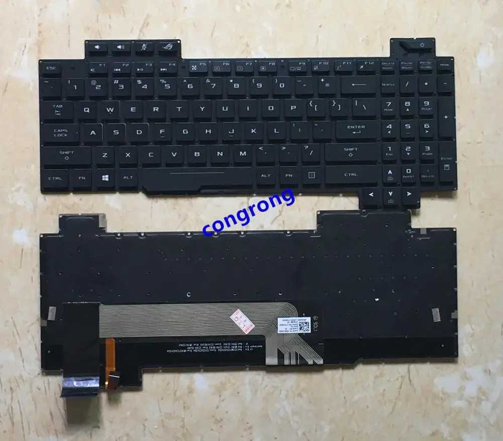 Клавиатура с подсветкой для ASUS ROG STRIX GL503VS GL503 GL503V GL503VD, клавиатура для ноутбука на английском языке