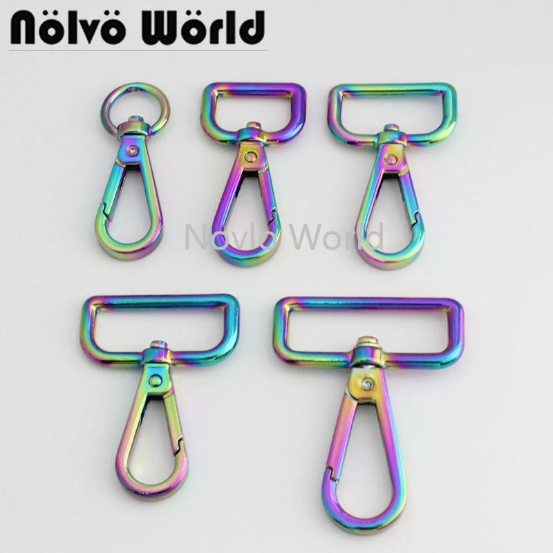 Nolvo World 5 20 100 шт. размеров 13 19 25 32 38 мм Радужный металлический обычный поворотный