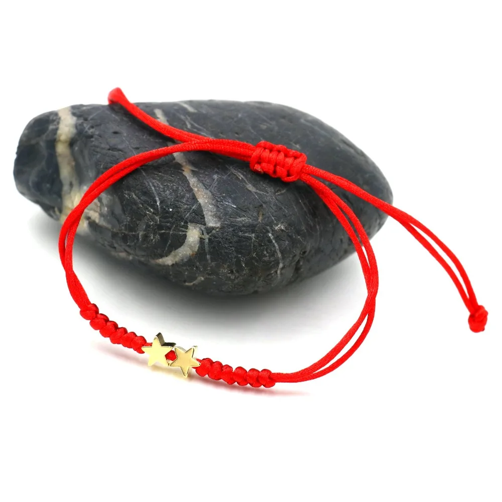 Браслет веревочный для мужчин и женщин Ювелирное Украшение с 2 звездами простых