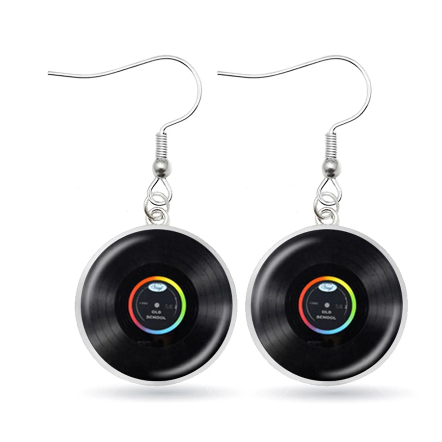 Новые висячие серьги с виниловой пластинкой круглые ювелирные изделия