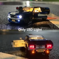 only light led light for creative ford mustang gt500 1967 1960 building blocks kit bricks classic model toys kids 10265 21047