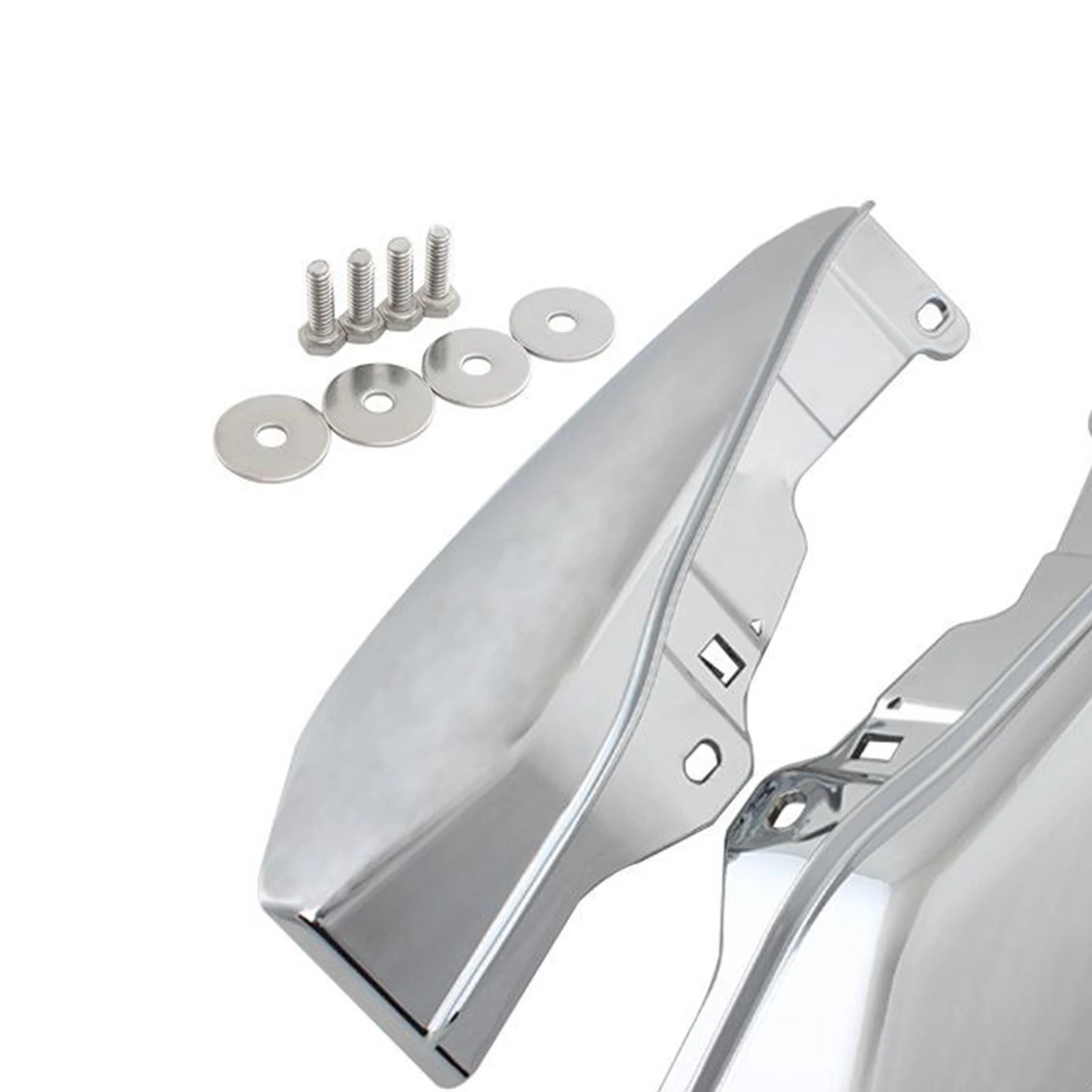 

1 Pair of ABS Plastic Heat Shield Mid-Frame Air Deflector Trim for Harley 2009-2016,Silver Color