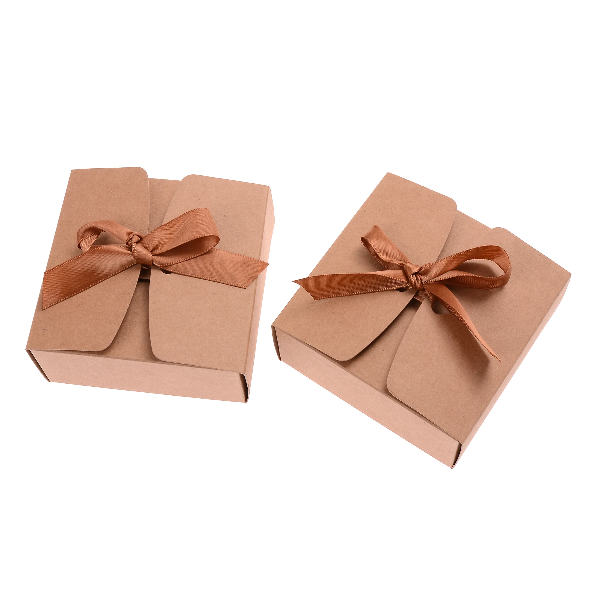 Квадратная коробка из крафт-бумаги картонпосылка подарок на день Святого