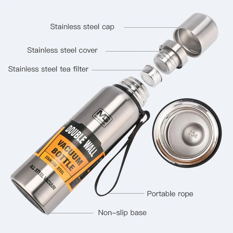 Термос с двойными стенками из нержавеющей стали вакуумные склянки и бутылки для