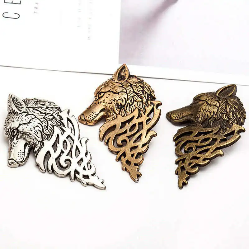 

Vintage Wolf Head Brooch Man Suit Lead Pin badge Buckle Cool Decorate Pins Jewelry Mens Clothing & Accessories Gifts