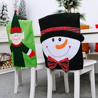 chair covers christmas santa snowman claus chair back cover christmas dining dinner table decoration new year party supplies