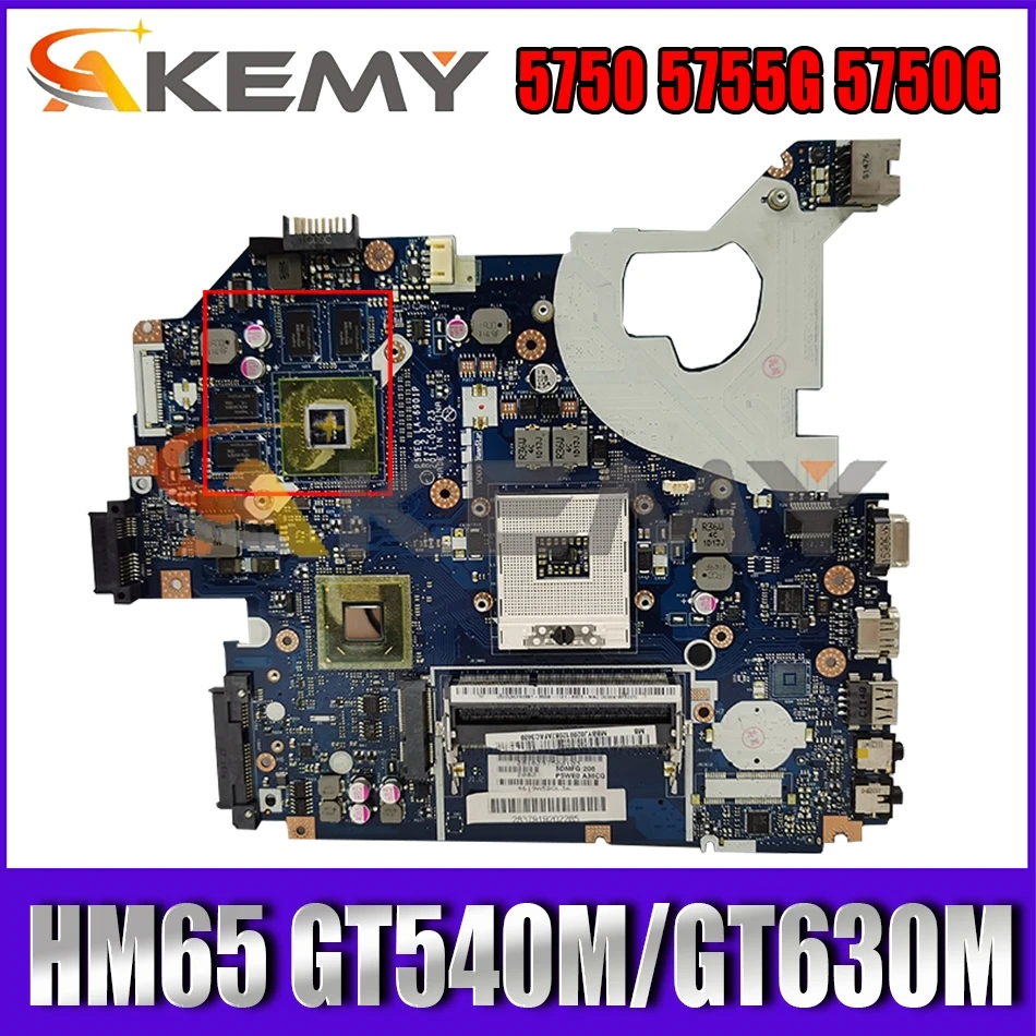 

P5WE0 LA-6901P 5750G motherboard For Acer Aspire 5750 5755G 5750G Laptop mainboard HM65 GT540M/GT630M 1GB GPU DDR3 100% Tested