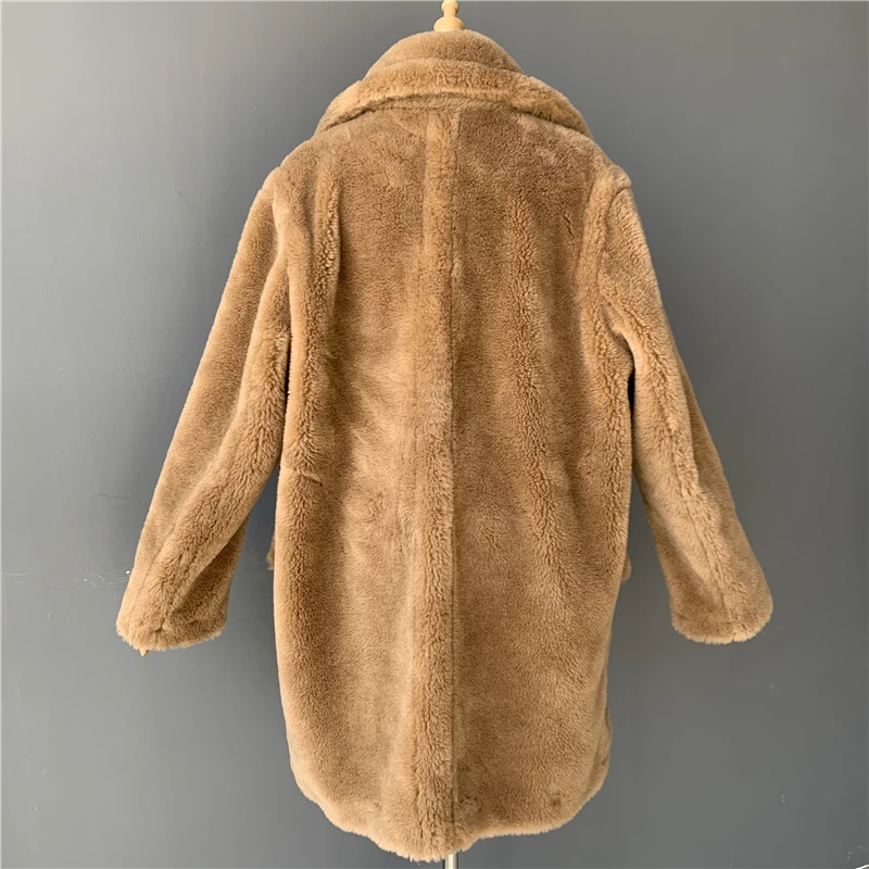 MAOMAOFUR, Настоящая Шерсть, плюшевое пальто для женщин, новая мода, настоящая овчина, меховая куртка, женская, теплая, негабаритная, зимняя верхняя одежда, шерстяная одежда