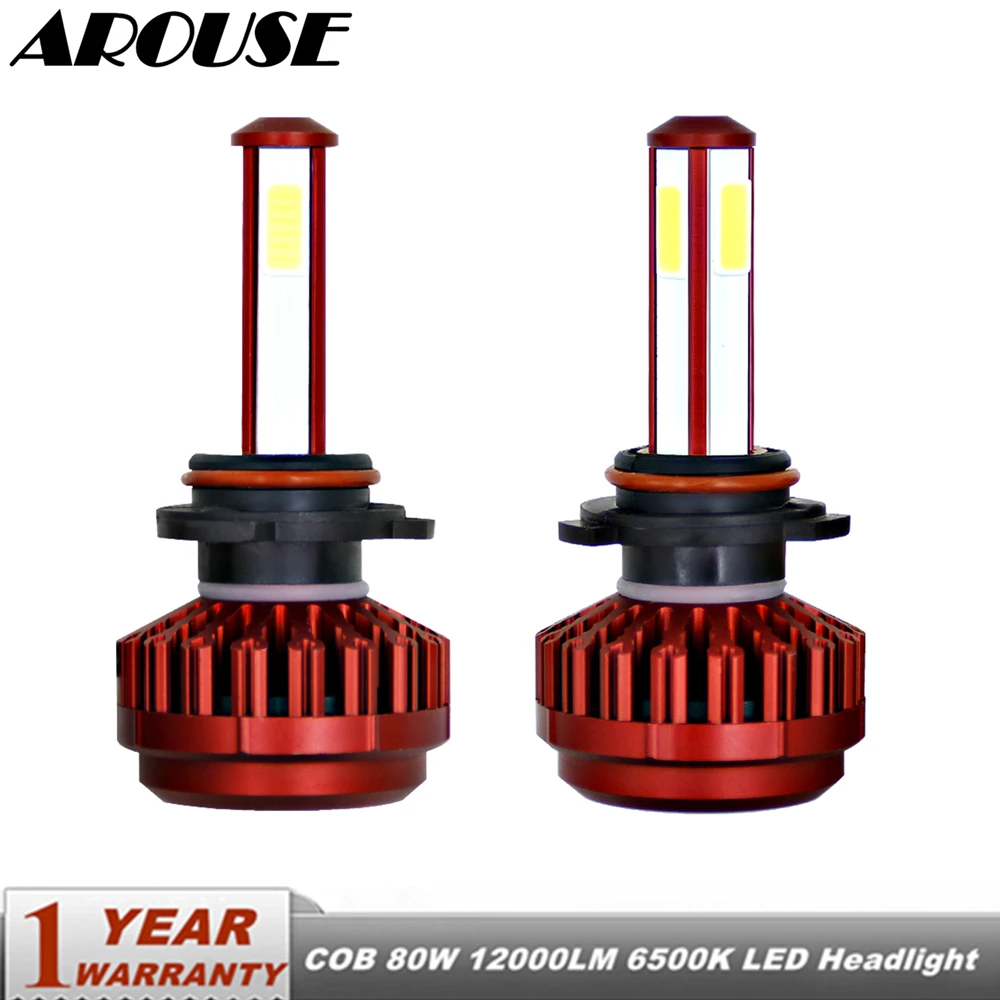 Автомобильные светодиодсветодиодный лампы AROUSE 9005 9006 H4 H7 H11 H8 H9 COB для