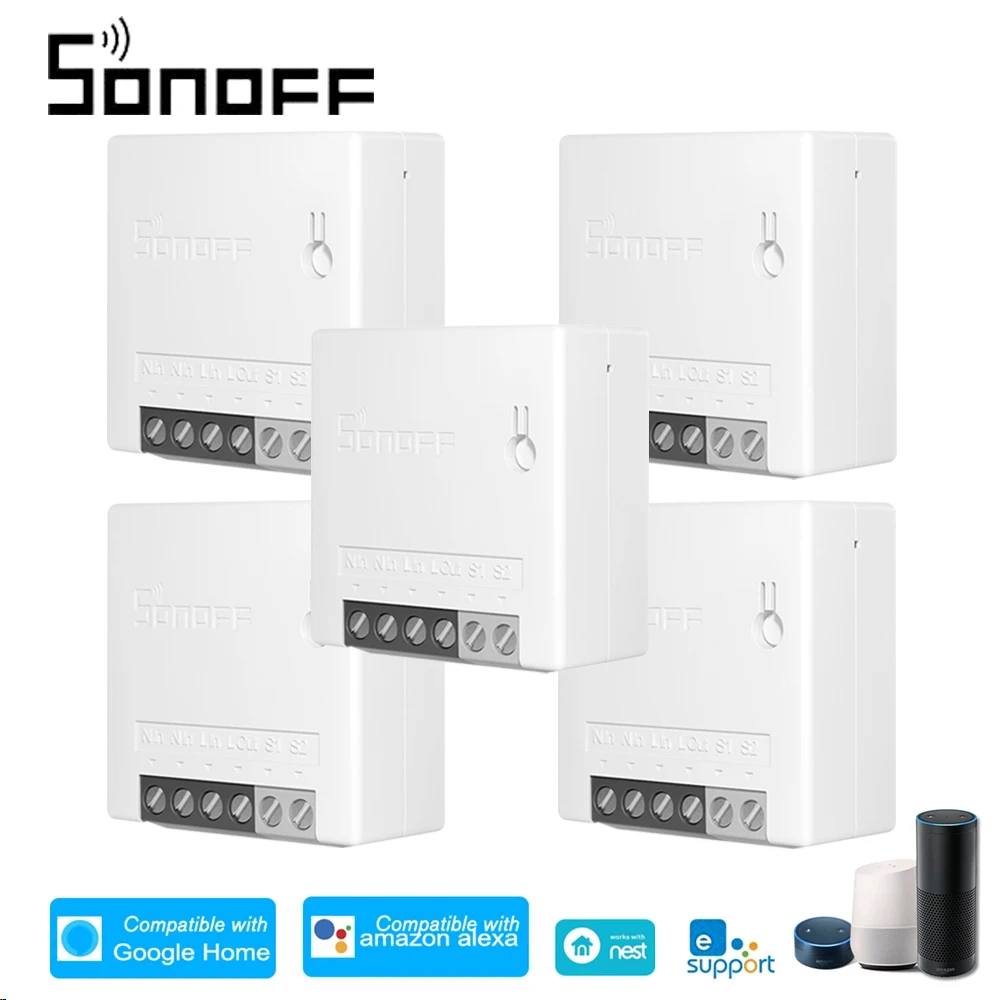 5 шт. SONOFF мини R2 самодельный беспроводной переключатель с двухстороннее радио