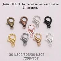 1000pcs 10 12mm alloy lobster hooks end connector clasps for jewelry making findings necklace bracelet diy earrings supplies