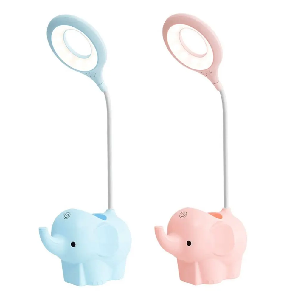 

Creative Elephant LED Table Lamp 3-Color Temperature Flexible Adjustable Bedside Night Light Learning Desk Lamp For Home Decor