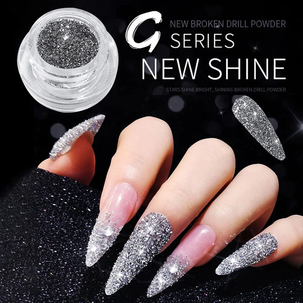 

Nail Reflective Glitter Powder Art Diamond Powder Lasting UV Gel Polish Sparkling Charms Glitter Nail Flakes Sequins Nail Decor