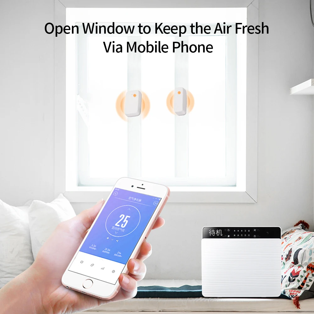 

Smart Home Security Wireless Door Alarm WiFi Window Door Sensor Detector Via App Control Home Security Wireless Magnetic Sensor