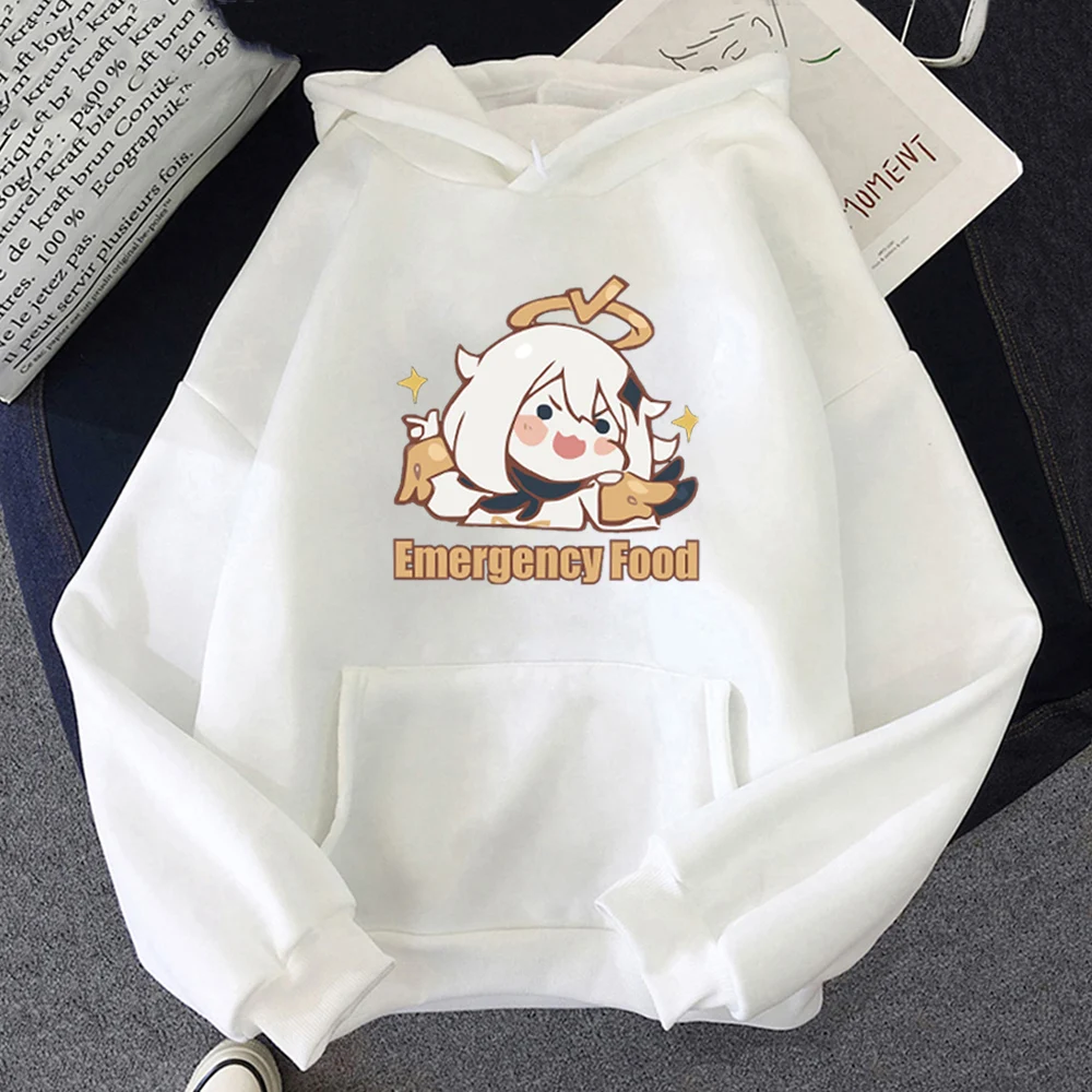 Genshin Impact Graphic Oversized Hoodies women Unisex Cute Pink Tops 2021 Spring/Autumn Korean Fashion Kawaii Streetwear Casual
