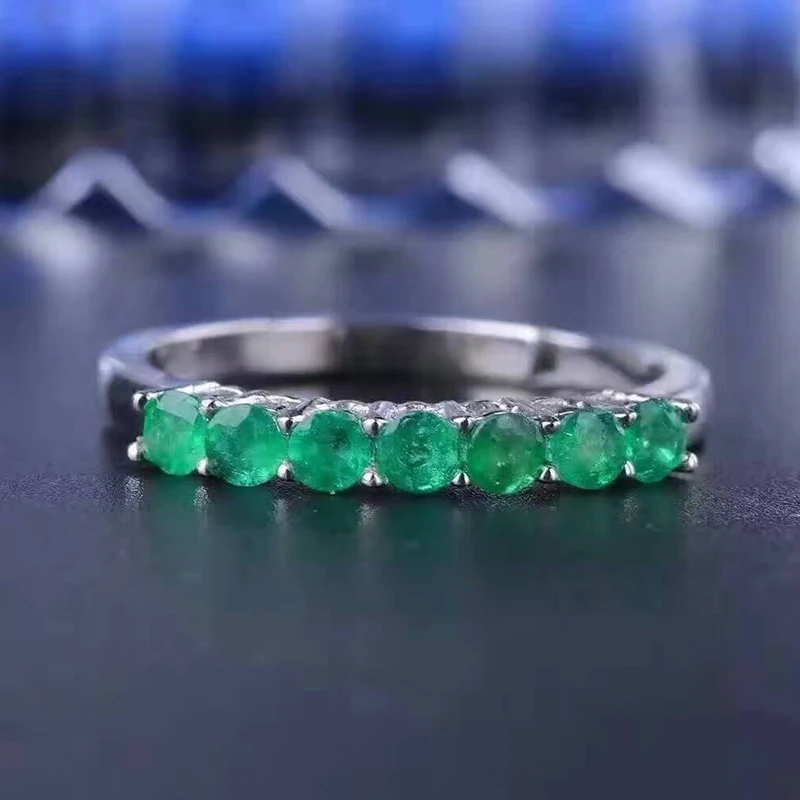 100% женское кольцо из серебра с изумрудом 2 5 мм|designer emerald rings|ring simplering solid |