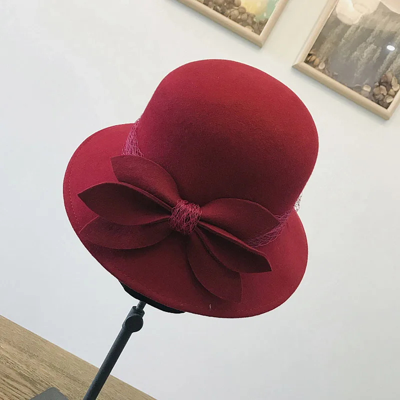 Fibonacci зимняя фетровая шляпка шерстяная головные уборы для женщин в винтажном