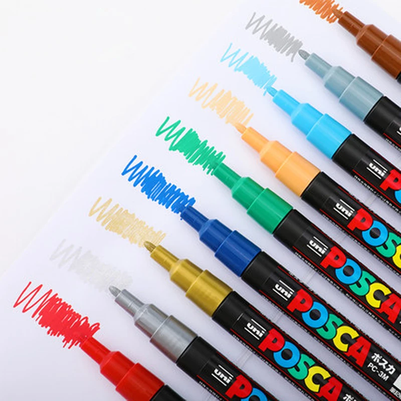 Mitsubishi Uni Posca PC 3M фломастер для рисования тонкая фотография/бокс художественные