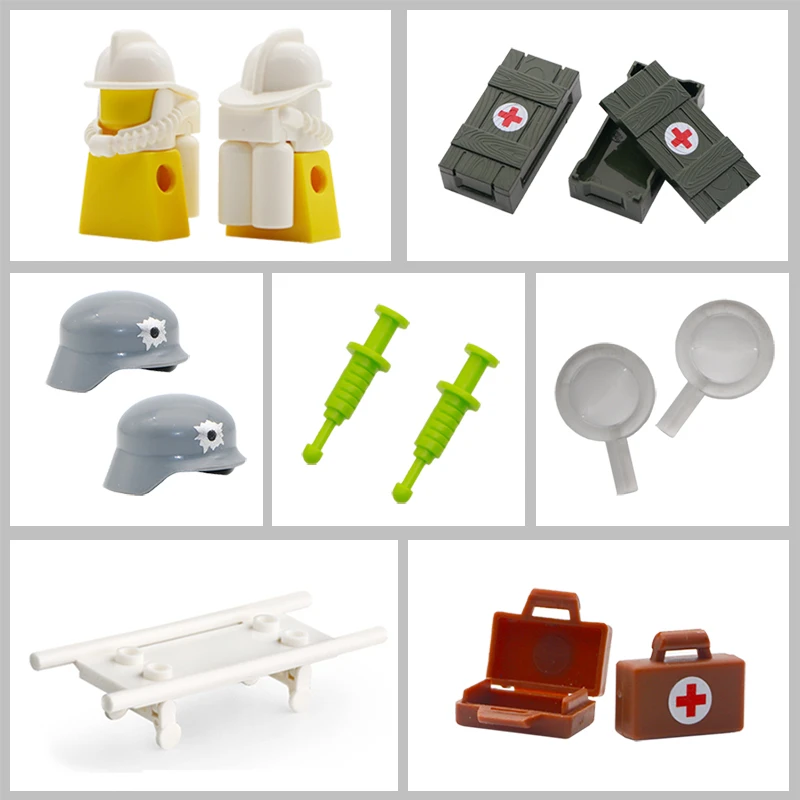 Совместимый кубики MOC военные медицинские аксессуары блоки инъекционная Лупа