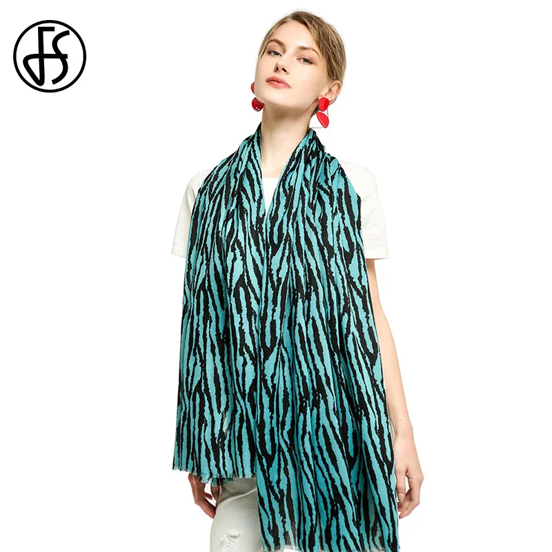 

FS 2019 дизайнер бренда для женщин шарф Полосатый печати хлопок длинные шарфы для палантины Hijabs пашмины зимние теплые животный принт