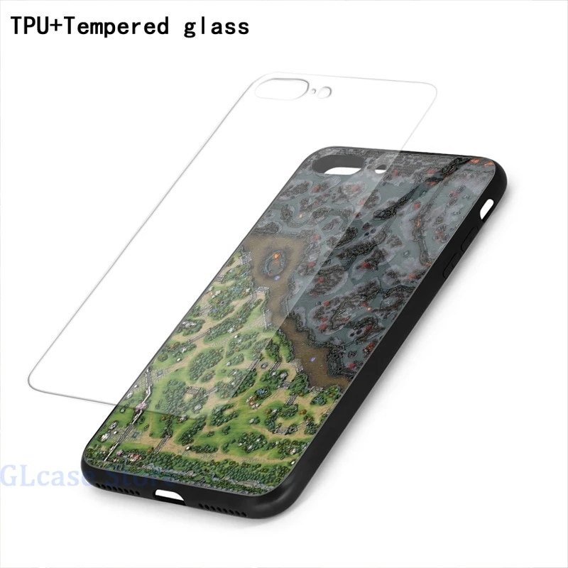Dota 2 Reborn 7.00 Map Phone Case For iPhone 12 Pro 11 X XR XS Max 8 7 6 6s Plus 5s Soft TPU Glass Back Cover | Мобильные телефоны